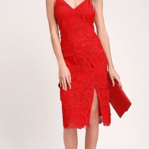 Red midi lulus dress